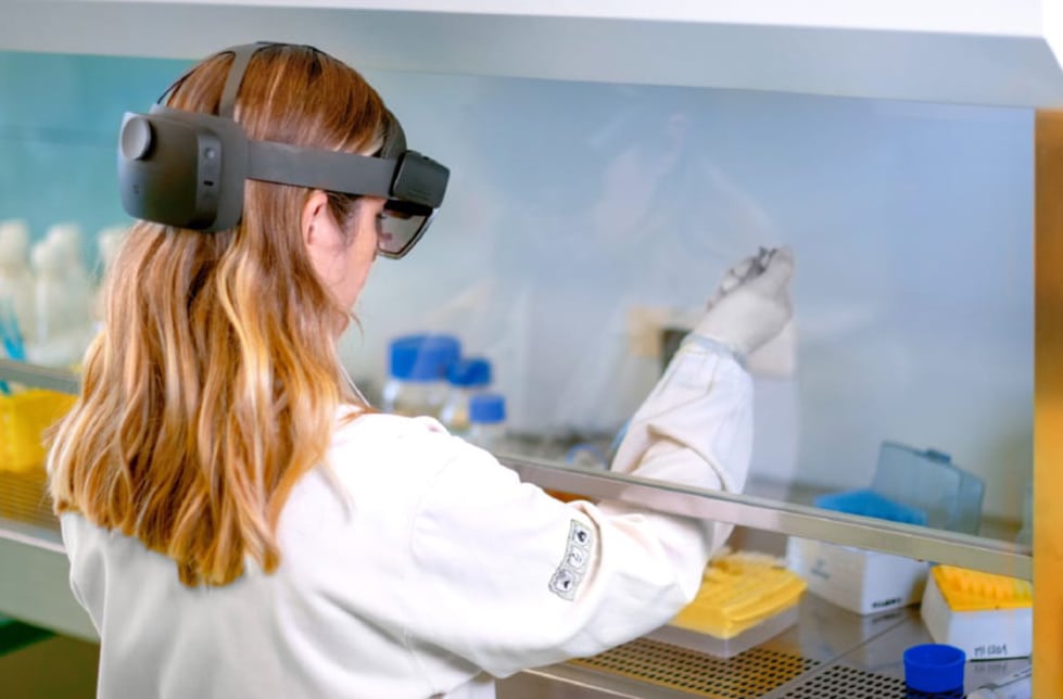 Woman in a lab working on complex yeast nutrients for industrial ethanol production