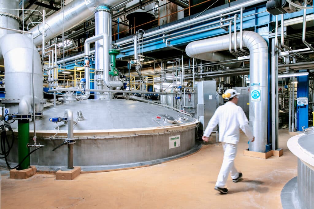 Photo of a fermentation tank to illustrate advanced yeast for higher tolerance to stress