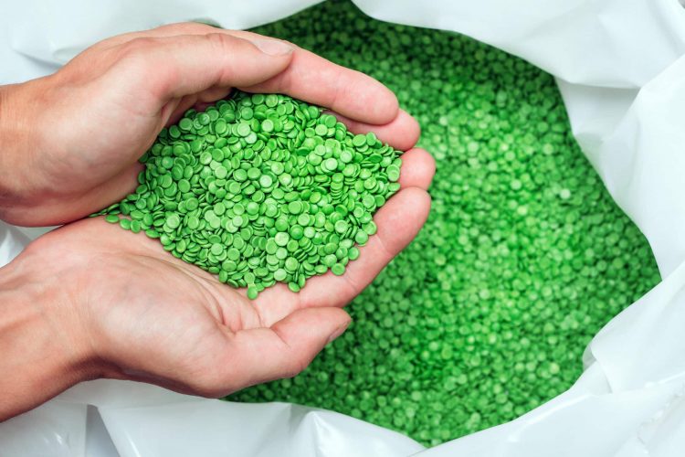 Industrial sustainability bioplastics production